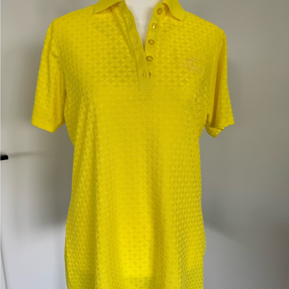 Antigua Women’s Golf Polo Shirt – Yellow M Legacy Golf Club